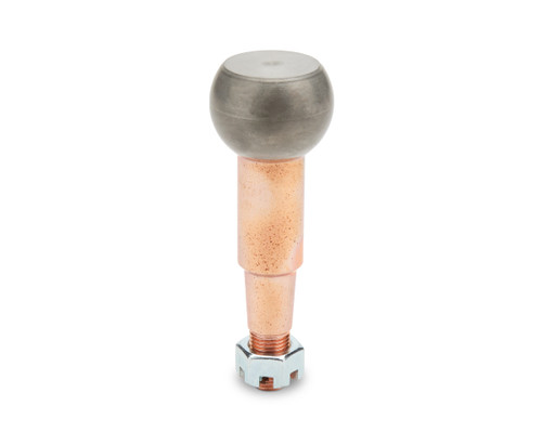 Ball Joint Stud - 1.500 in/ft Taper - 4.05 in Long - Plus 0.9 in Extended Length - 1.437 in Ball - 1/2-20 in Thread - Steel - Copper Plated - Each