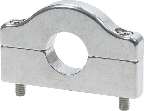 Roll Bar Accessory Clamp - Flat Bottom - 2.50 in Bolt Spacing - 1.000 in ID - 2 Piece - Aluminum - Polished - Each