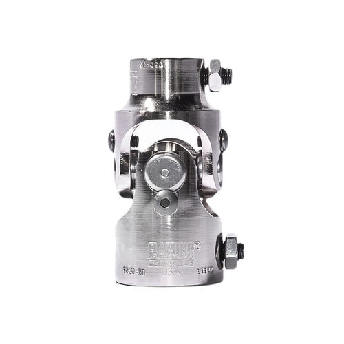 Steering Universal Joint - Single Joint - 11/16 in 36 Spline to 1 in Double D - Steel - Nickel Plated - Universal - Each