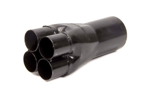 Collector - Slip-On - 4 x 1-7/8 Primary Tubes - 3-1/2 in Outlet - 9 in Long - Steel - Black Paint - Each