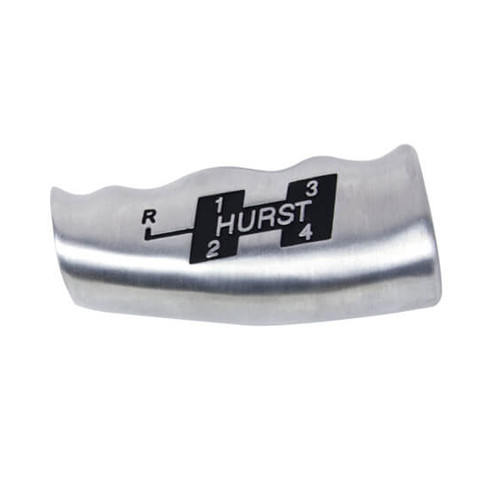 Shifter Knob - T-Handle - 3/8-16 in Thread - Hurst 4-Speed Logo - Aluminum - Brushed - Universal - Each