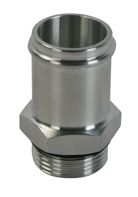 Fitting - Adapter - Straight - 16 AN Male O-Ring to 1-1/4 in Hose Barb - Aluminum - Polished - Moroso Electric Water Pumps - Each