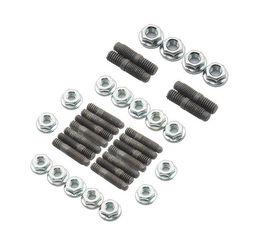 Oil Pan Stud - Hex Nuts - Steel - Black Oxide - GM V6 / Oldsmobile V8 / Small Block Chevy - Kit