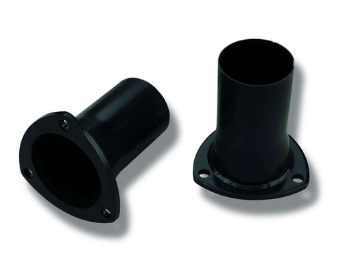 Collector Reducer - 3 in Inlet to 3 in Outlet - 3-Bolt Flange - Steel - Black Paint - Pair