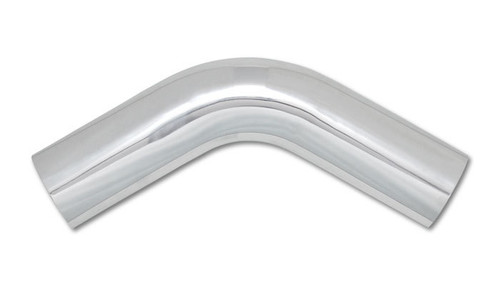 Aluminum Tubing Bend - 60 Degree - Mandrel - 2 in Diameter - 2.5 in Radius - 6 in Legs - 1.8 mm Thickness - Aluminum - Polished - Each