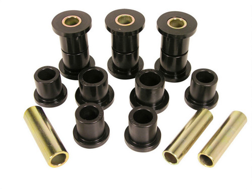 Spring and Shackle Bushing - Polyurethane / Steel - Black / Cadmium Plated - Ford Fullsize Truck 1966-72 - Kit