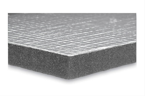 Heat and Sound Barrier - Under Hood - Hood Liner - Self Adhesive Backing - 32 x 54 in Sheet - 3/4 in Thick - Silver - Each