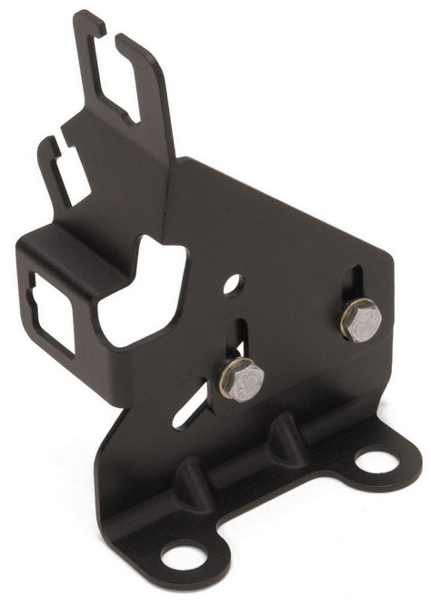 Throttle Bracket - Manifold Mount - Cruise Control / Kickdown - Steel - Black Powder Coat - Vortec - Small Block Chevy - Each