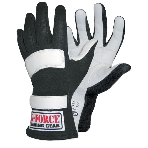 Driving Gloves - G5 RaceGrip - SFI 3.3/5 - Double Layer - Premium Nomex / Leather - Black - X-Small - Pair