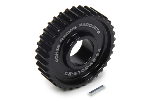 Crankshaft Pulley - HTD - 34 Tooth - 0.83 in Wide - 1-1/8 in Mandrel - 1/8 in Keyway - Aluminum - Black Anodized - Universal - Each