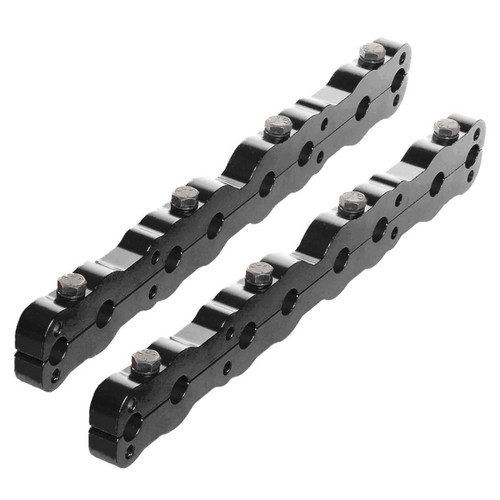 Rocker Arm Stud Girdle - Aluminum - Black Anodized - Small Block Ford - Pair