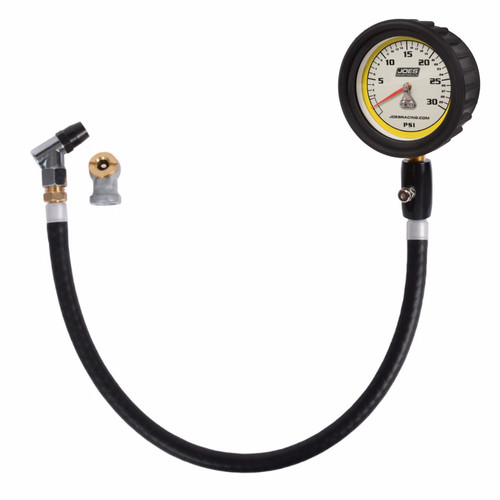 Tire Pressure Gauge - Pro Tire - Glow in the Dark - 0-30 psi - Analog - 2-1/2 in Diameter - White Face - 1 lb Increments - Pressure Hold Valve - Each Tire Pressure Gauge - Pro Tire - Glow in the Dark - 0-30 psi - Analog - 2-1/2 in Diameter - White Face - 1 lb Increments - Pressure Hold Valve - Each