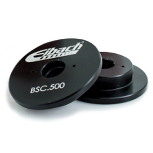 Bump Spring Cap - 1.630 in ID Spring - 0.500 in Shaft - Aluminum - Black Anodized - Pair