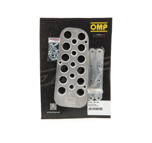 Pedal Pad - Driver Side - Foot Rest - Bolts / Bracket Included - Aluminum - Sandblasted - Universal - Each