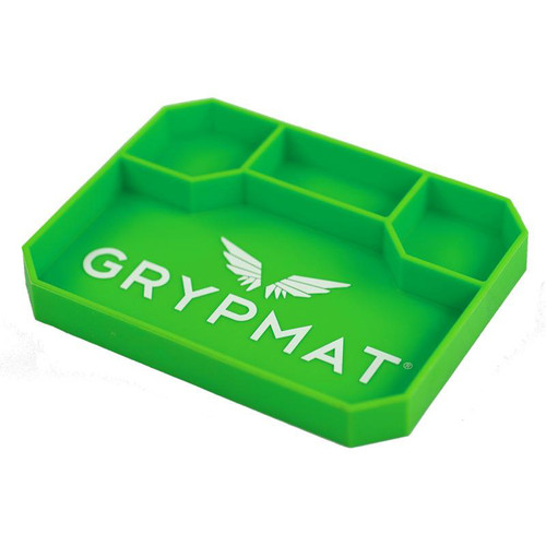 Tool Tray - Grypmat - 9.5 x 7.5 in - Rectangular - 1 in Thick - Chemical Resistant - Silicone - Green - Each