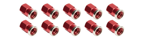 Nut - 3/8-16 in Thread - Short - Aluminum - Red Anodized - Quick Change Gear Covers - Set of 10