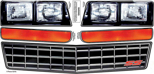 Graphics - Stock Grille - Nose - Laminated Protective Coating - Chevy Monte Carlo 1983-88 - Kit Graphics - Stock Grille - Nose - Laminated Protective Coating - Chevy Monte Carlo 1983-88 - Kit