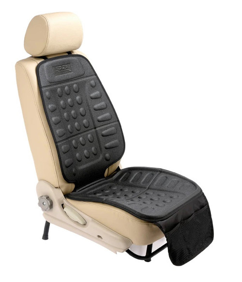 Seat Cover - Seat Protector - Strap and Buckle Attachment - Polyester - Black - Universal - Each