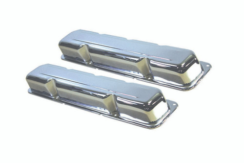 Valve Cover - Stock Height - Steel - Chrome - AMC V8 - Pair