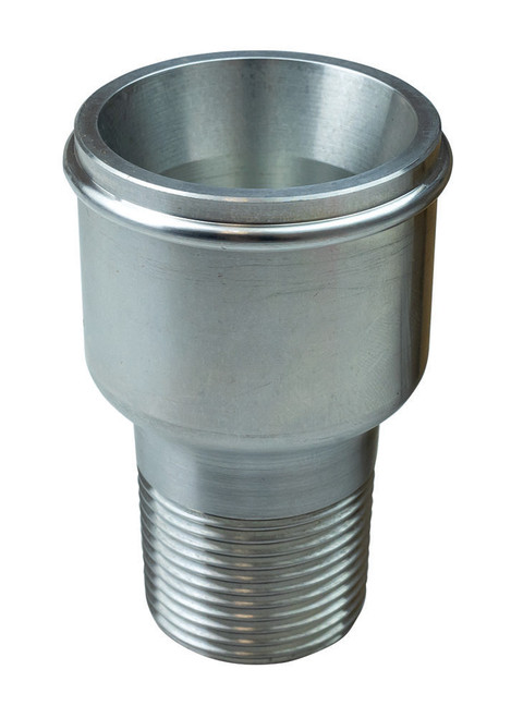 Fitting - Water Pump - Straight - 1 in NPT Male to 1-3/4 in Hose Barb - Aluminum - Natural - Each Fitting - Water Pump - Straight - 1 in NPT Male to 1-3/4 in Hose Barb - Aluminum - Natural - Each