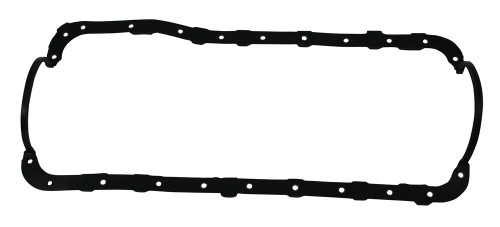 Oil Pan Gasket - 1-Piece - Steel Core Rubber - Smooth Rail Pan - Big Block Ford - Each