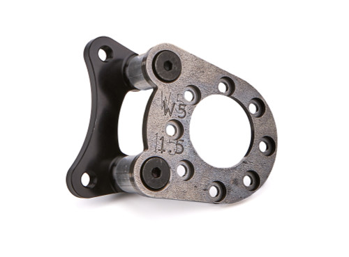 Brake Caliper Bracket - Rear - Bolt-On - 1.5 Degree Camber - 8-Bolt Flange - Aluminum / Steel - Natural / Black Anodized - Wide 5 - Tiger Bolt-On Snout - Kit