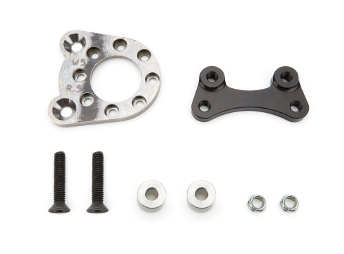 Brake Caliper Bracket - Rear - Bolt-On - 0.5 Degree Camber - 8-Bolt Flange - Aluminum / Steel - Natural / Black Anodized - Wide 5 - Tiger Bolt-On Snout - Kit Brake Caliper Bracket - Rear - Bolt-On - 0.5 Degree Camber - 8-Bolt Flange - Aluminum / Steel - Natural / Black Anodized - Wide 5 - Tiger Bolt-On Snout - Kit