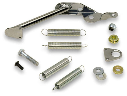 Throttle Return Spring Kit - Carb Mount - Steel - Chrome - Dominator / King Demon Carbs - Kit
