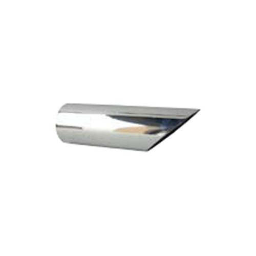 Exhaust Tip - Slip-On - 3 in Inlet - 3 in Round Outlet - 9 in Long - Single Wall - Cut Edge - Angled Cut - Stainless - Polished - Pair