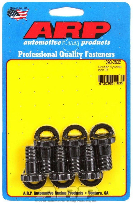 Flywheel Bolt Kit - Pro Series - 1/2-20 in Thread - 0.875 in Long - 12 Point Head - Chromoly - Black Oxide - Pontiac V8 - Set of 6