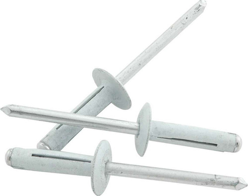 Rivet - Tri-Fold - 1/2 in Head - 3/16 in Mandrel - 1/16-3/8 in Grip Range - Aluminum - White Paint - Set of 250
