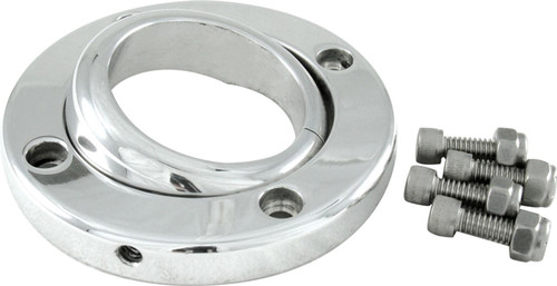 Steering Column Bracket - 3-7/8 in Outer Diameter - 2 in Diameter Tube - Swivel - Aluminum - Polished - Each Steering Column Bracket - 3-7/8 in Outer Diameter - 2 in Diameter Tube - Swivel - Aluminum - Polished - Each