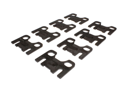 Pushrod Guide Plate - 5/16 in Pushrod - Flat - Adjustable - Steel - Black Oxide - Small Block Chevy / Small Block Ford - Set of 8