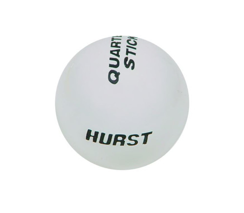 Shifter Knob - 7/16-20 in Thread - Hurst Logo Plastic - White - Hurst Quarter Stick - Each Shifter Knob - 7/16-20 in Thread - Hurst Logo Plastic - White - Hurst Quarter Stick - Each