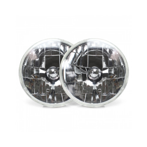 Headlight - Snake Eye - 7 in OD - H4 Bulb - Glass - Universal - Pair Headlight - Snake Eye - 7 in OD - H4 Bulb - Glass - Universal - Pair