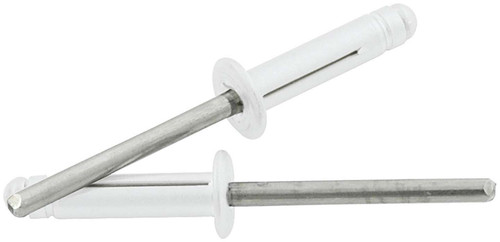 Rivet - Tri-Fold - 1/2 in Head - 3/16 in Steel Mandrel - 1/16-1/2 in Grip Range - Aluminum - Natural - Set of 250