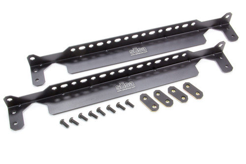 Fluid Cooler Mount Kit - Brackets / Hardware - Aluminum - Black Anodized - Setrab 9 Series Fluid Coolers - Kit
