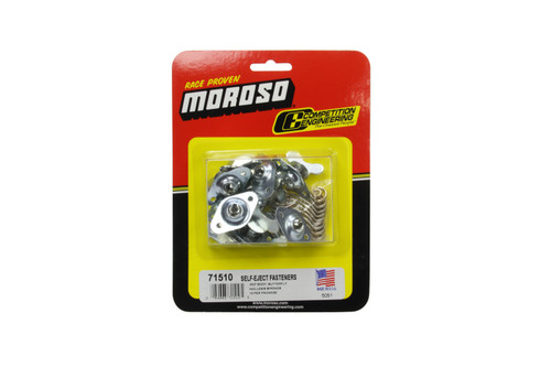 Quick Turn Fastener - Self Ejecting - Wing Head - 5/16 x 0.500 in Body - Steel - Cadmium - Set of 10