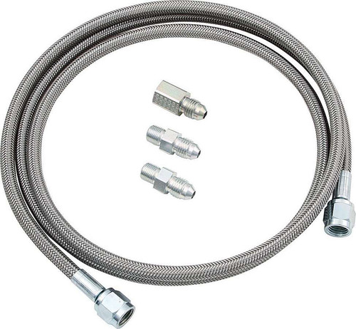 Gauge Line Kit - 4 AN - 72 in Long - 4 AN Female to 4 AN Female - Fittings Included - PTFE - Braided Stainless - Mechanical Pressure Gauges - Kit Gauge Line Kit - 4 AN - 72 in Long - 4 AN Female to 4 AN Female - Fittings Included - PTFE - Braided Stainless - Mechanical Pressure Gauges - Kit