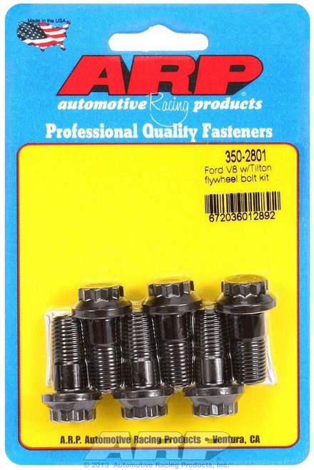 Flywheel Bolt Kit - Pro Series - 7/16-20 in Thread - 0.950 in Long - 12 Point Head - Chromoly - Black Oxide - Tilton Flywheel - Ford V8 - Set of 6