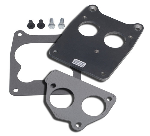 Throttle Body Adapter - 1/4 in Thick - Gasket / Hardware - Steel - TBI Rear Mount to Spread Bore Intake - Small Block Chevy - Each
