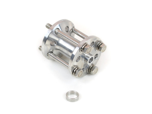 Fan Spacer - 2-1/2 in Thick - Bushing / Hardware Included - Billet Aluminum - Natural - Chevy V8 / Ford V8 - Each