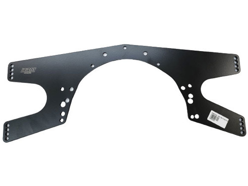 Motor Plate - Mid - 5/8 in Offset - 1/4 in Thick - Aluminum - Black Powder Coat - Small Block Chevy - GRT Late Model Chassis - Each