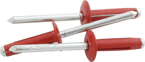 Rivet - Tri-Fold - 1/2 in Head - 3/16 in Mandrel - 1/16-3/8 in Grip Range - Aluminum - Red Paint - Set of 250