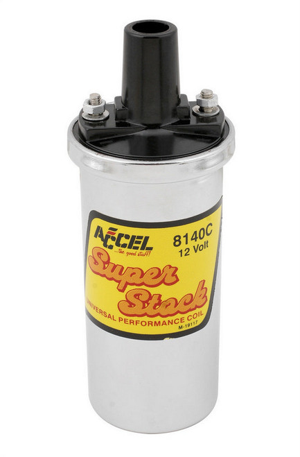 Ignition Coil - Super Stock - Canister - Oil Filled - 1.400 ohm - Female Socket - 42000V - Chrome - Each