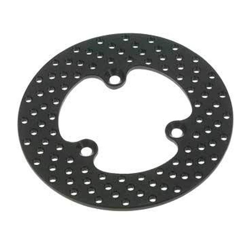 Brake Rotor - Drilled - 10.125 in OD - 0.315 in Thick - 3 x 5.000 in Bolt Pattern - Aluminum - Black Anodized - Each