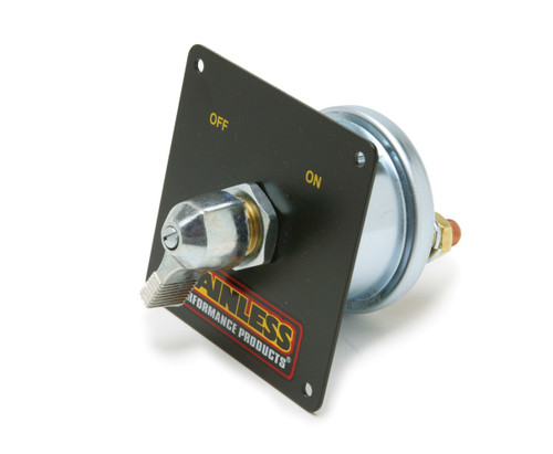 Battery Disconnect - Rotary Switch - Panel Mount - 175 Amps - 12V - Aluminum On / Off Panel - Black - Each