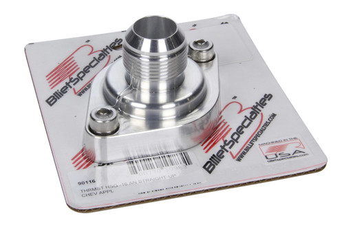 Water Neck - Straight - 16 AN Male - Hardware / O-Ring Included - Aluminum - Natural - Small Block Chevy - Each