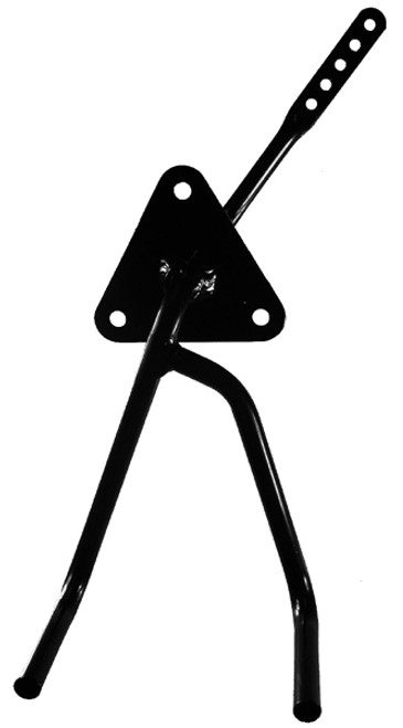 Pedal Assembly - Long - Gas - Straight Foot Box Mount - Tubular - Steel - Black Powder Coat - Universal - Each