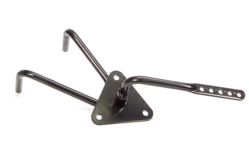 Pedal Assembly - Long - Gas - 45 Degree Foot Box Mount - Tubular - Steel - Black Powder Coat - Universal - Each